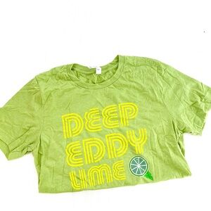 NEW! Deep Eddy Green Tee shirt with Lime Design sizes M and XXL